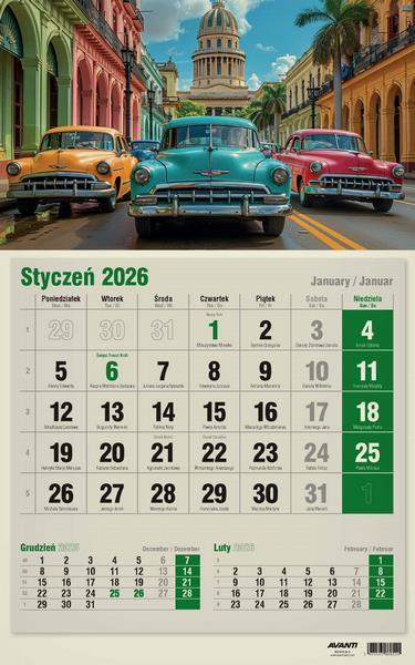Kalendar jednodzielny KTJ ECO-2  Avanti